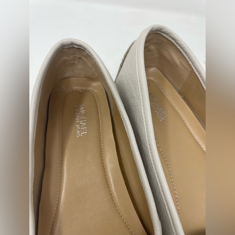 Michael Kors Women Gray Leather Loafers Flats Size 9.5 - Picture 7 of 9